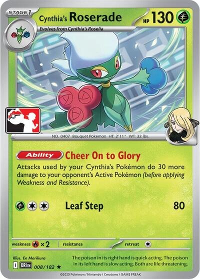 671318_400w Cynthia's Roserade | 008/182 | Holofoil | Prize Pack Series Cards