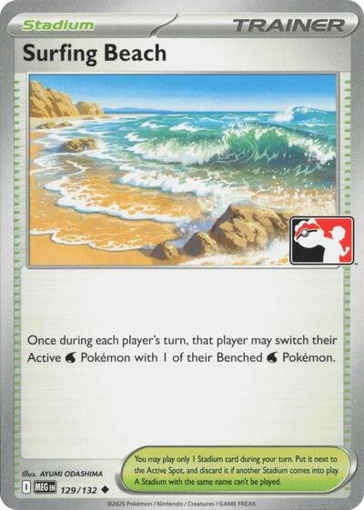 671325_400w Surfing Beach | 129/132 | Normal | Prize Pack Series Cards