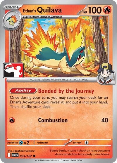 671551_400w Ethan's Quilava | 033/182 | Normal | Prize Pack Series Cards