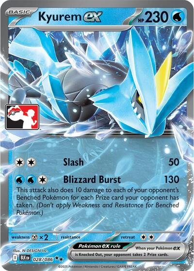 Kyurem ex | 028/086 | Holofoil | Prize Pack Series Cards