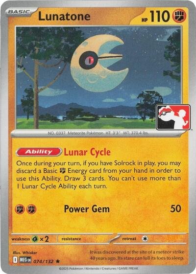 671625_400w Lunatone | 074/132 | Normal | Prize Pack Series Cards