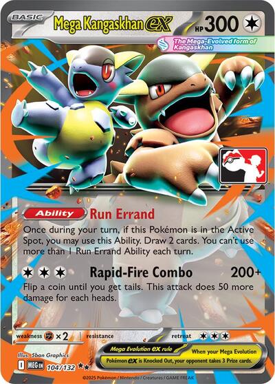 Mega Kangaskhan ex | 104/132 | Holofoil | Prize Pack Series Cards