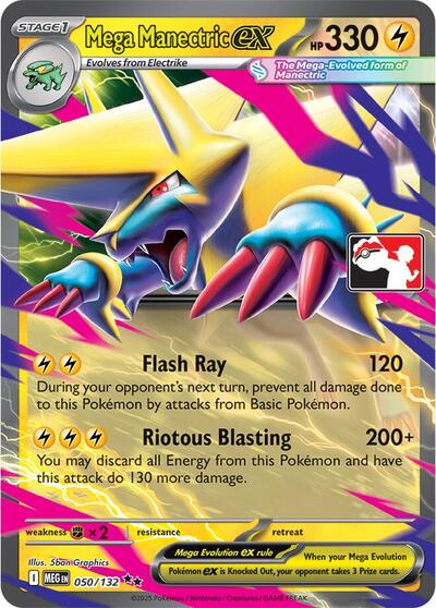 Mega Manectric ex | 050/132 | Holofoil | Prize Pack Series Cards