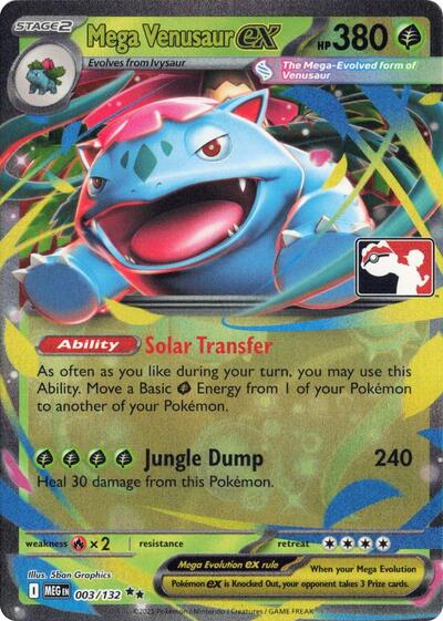 Mega Venusaur ex | 003/132 | Holofoil | Prize Pack Series Cards