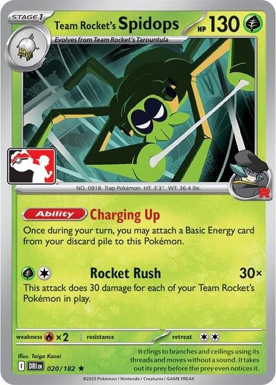 671699_400w Team Rocket's Spidops | 020/182 | Holofoil | Prize Pack Series Cards