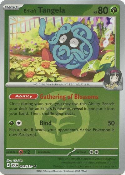 Erika's Tangela | 007/217 (Energy Symbol Pattern) | Reverse Holofoil | ME: Ascended Heroes