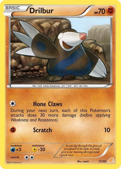98689_400w Drilbur (#13) | 13/30 | Normal | BW Trainer Kit: Excadrill & Zoroark