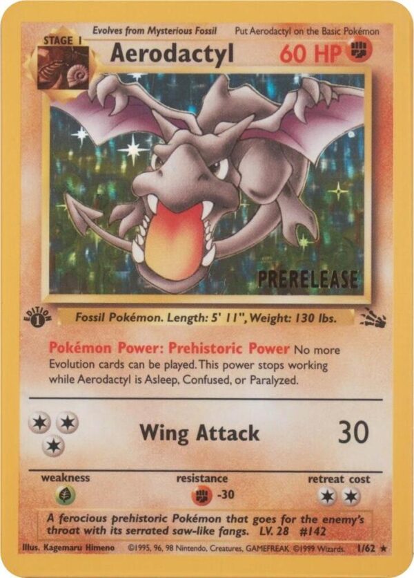 Aerodactyl (01/62) (Prerelease) Holofoil Miscellaneous Cards & Products