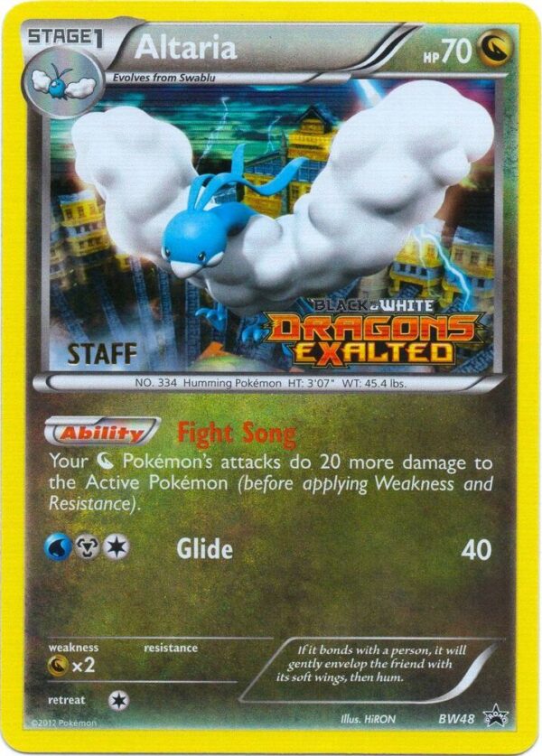 Altaria BW48 (Prerelease) [Staff] Holofoil Black and White Promos