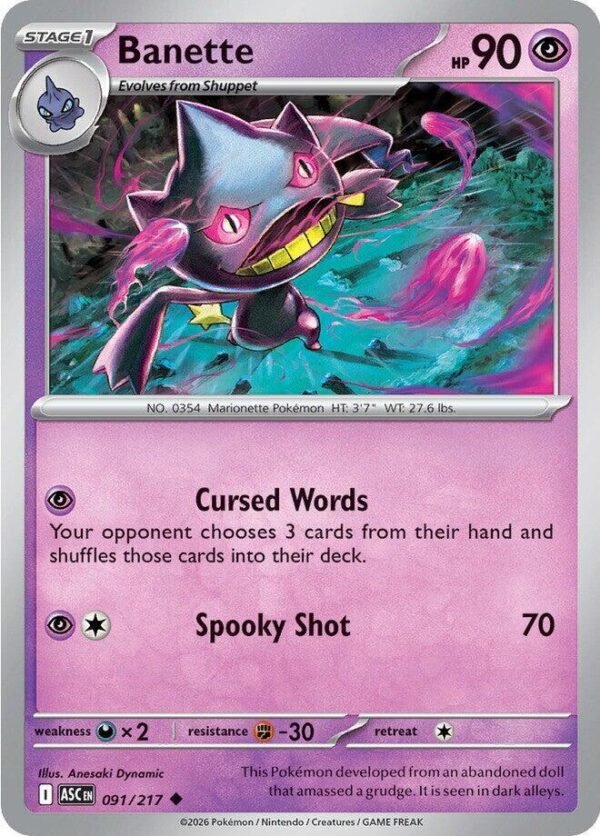 Banette 091/217 Normal ME: Ascended Heroes