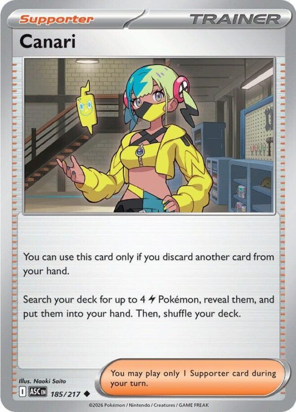 Canari 185/217 Reverse Holofoil ME: Ascended Heroes