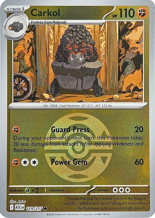 Carkol (Dusk Ball) 119/217 Reverse Holofoil ME: Ascended Heroes