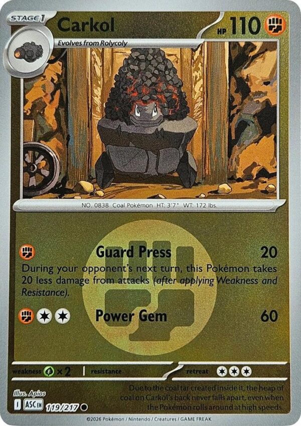 Carkol (Energy Symbol Pattern) 119/217 Reverse Holofoil ME: Ascended Heroes
