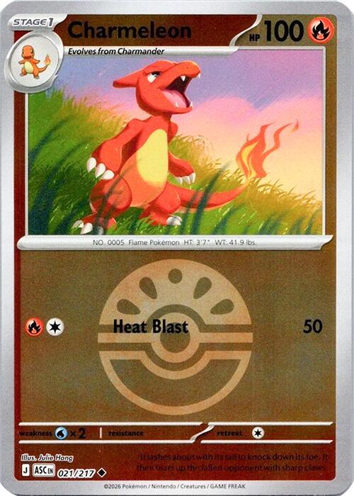 Charmeleon (Friend Ball) 021/217 Reverse Holofoil ME: Ascended Heroes