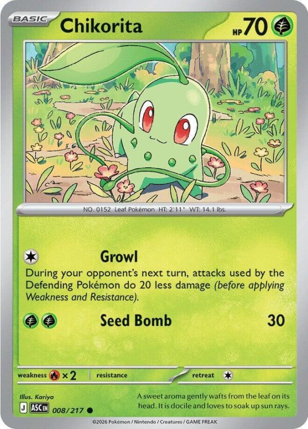 Chikorita 008/217 Normal ME: Ascended Heroes