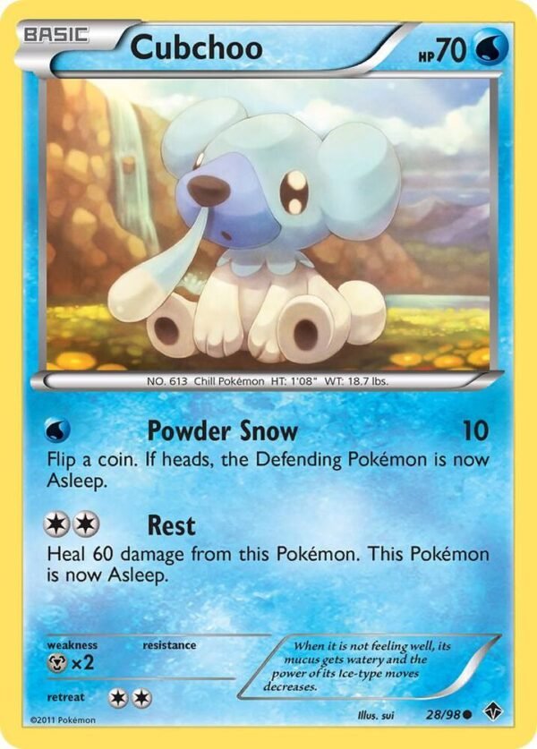 Cubchoo (28) 28/98 Reverse Holofoil Emerging Powers Cubchoo (28) 28/98 Reverse Holofoil Emerging Powers