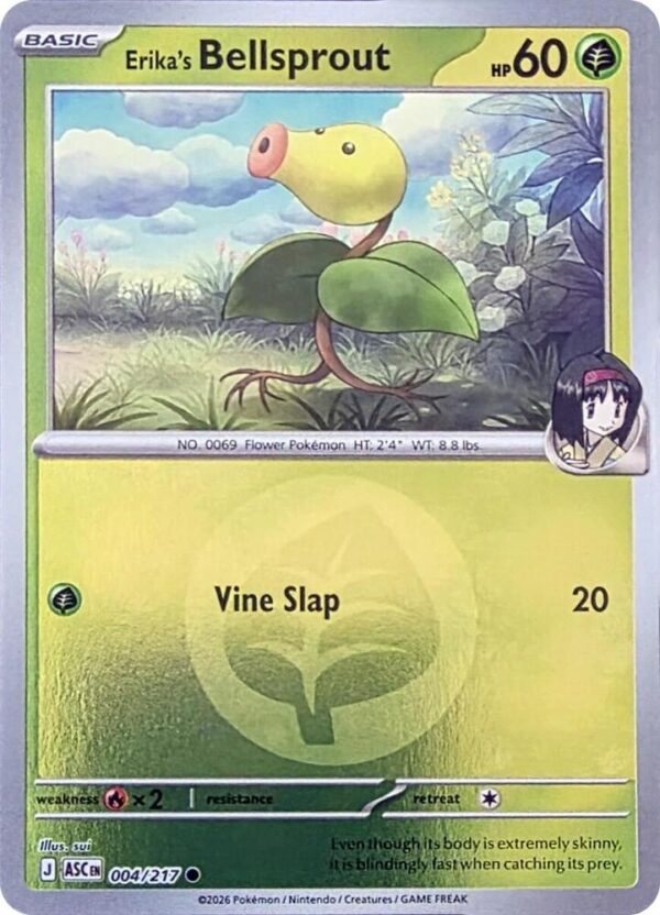 Erika’s Bellsprout (Energy Symbol Pattern) 004/217 Reverse Holofoil ME: Ascended Heroes