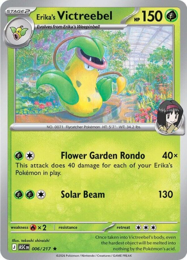 Erika’s Victreebel 006/217 Holofoil ME: Ascended Heroes