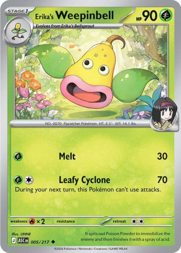 Erika’s Weepinbell 005/217 Normal ME: Ascended Heroes
