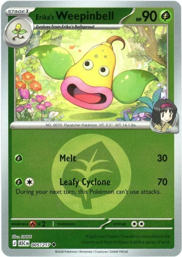 Erika’s Weepinbell (Energy Symbol Pattern) 005/217 Reverse Holofoil ME: Ascended Heroes