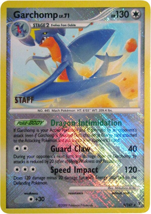 Garchomp 5/147 (Championship Promo) [Staff] 005/147 Reverse Holofoil League & Championship Cards