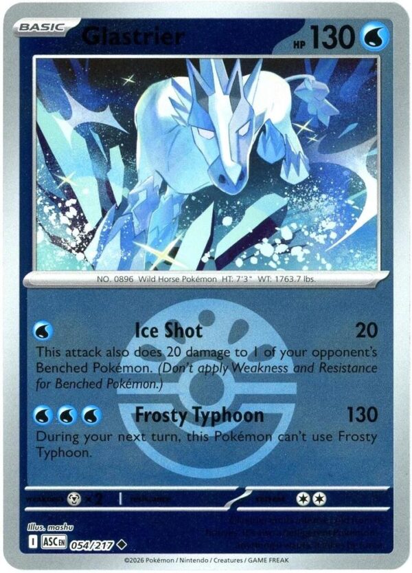 Glastrier (Friend Ball) 054/217 Reverse Holofoil ME: Ascended Heroes