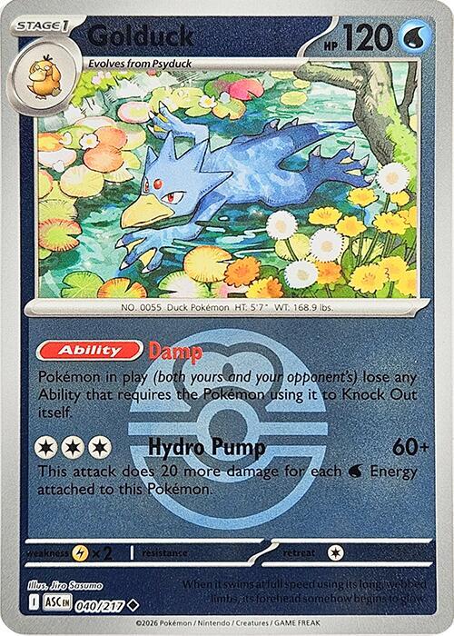 Golduck (Love Ball) 040/217 Reverse Holofoil ME: Ascended Heroes