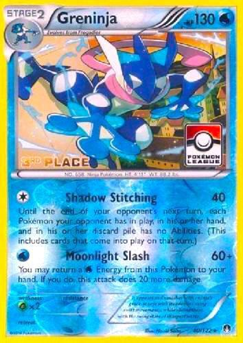 Greninja 40/122 (Pokemon League) [3rd Place] 040/122 Reverse Holofoil League & Championship Cards