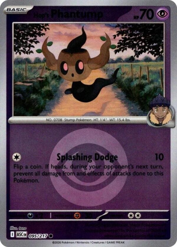 Hop’s Phantump (Energy Symbol Pattern) 095/217 Reverse Holofoil ME: Ascended Heroes