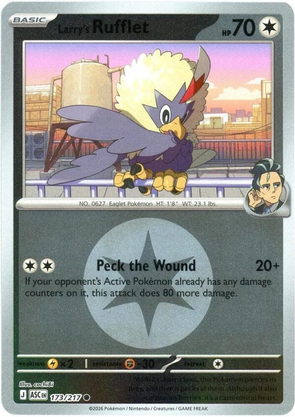 Larry’s Rufflet (Energy Symbol Pattern) 173/217 Reverse Holofoil ME: Ascended Heroes