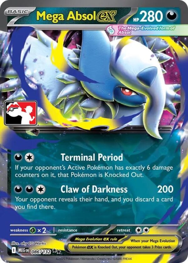 Mega Absol ex 086/132 Holofoil Prize Pack Series Cards