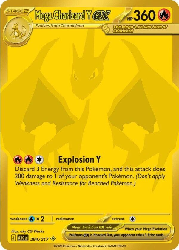 Mega Charizard Y ex 294/217 Holofoil ME: Ascended Heroes Mega Charizard Y ex 294/217 Holofoil ME: Ascended Heroes