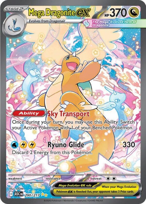 Mega Dragonite ex 290/217 Holofoil ME: Ascended Heroes