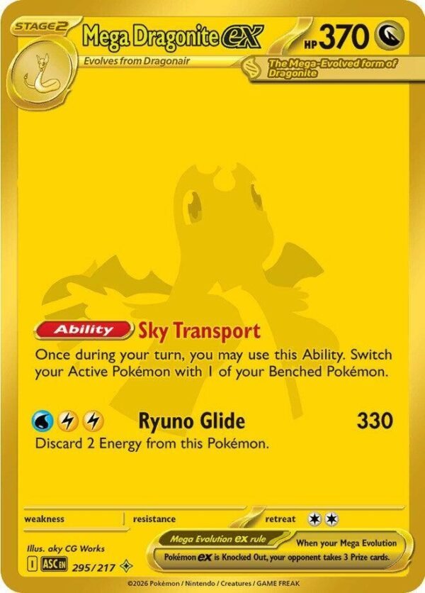 Mega Dragonite ex 295/217 Holofoil ME: Ascended Heroes Mega Dragonite ex 295/217 Holofoil ME: Ascended Heroes