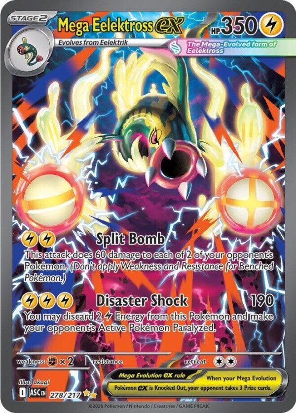 Mega Eelektross ex 278/217 Holofoil ME: Ascended Heroes Mega Eelektross ex 278/217 Holofoil ME: Ascended Heroes