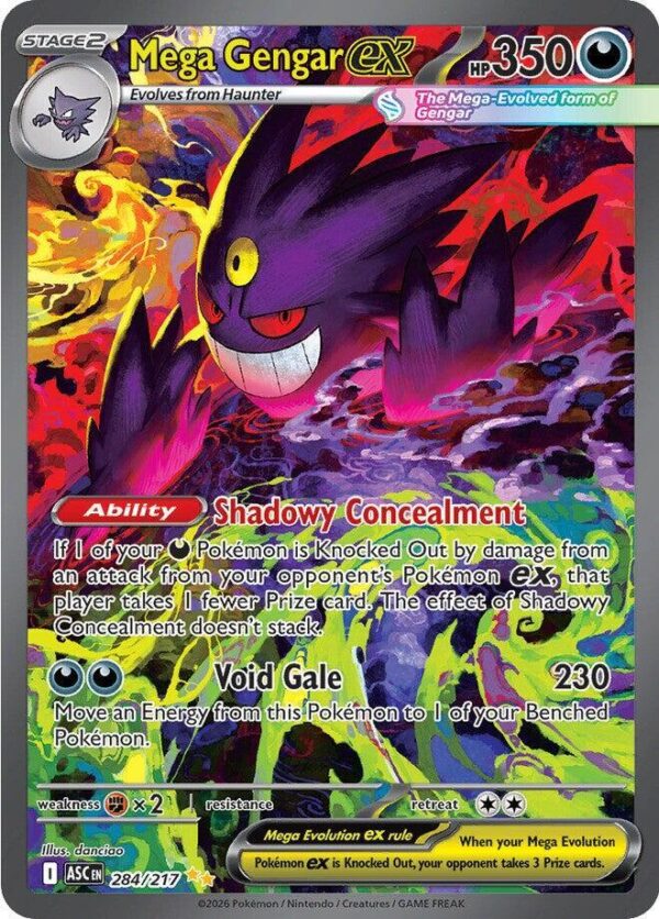 Mega Gengar ex 284/217 Holofoil ME: Ascended Heroes Mega Gengar ex 284/217 Holofoil ME: Ascended Heroes