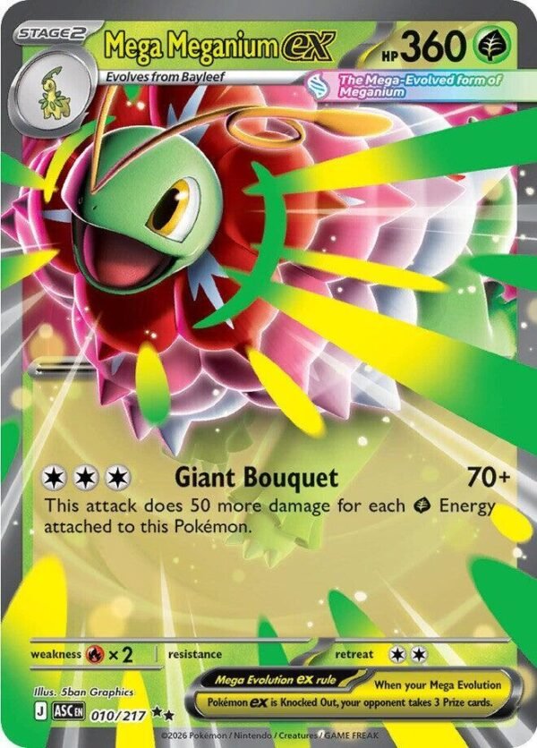 Mega Meganium ex 010/217 Holofoil ME: Ascended Heroes