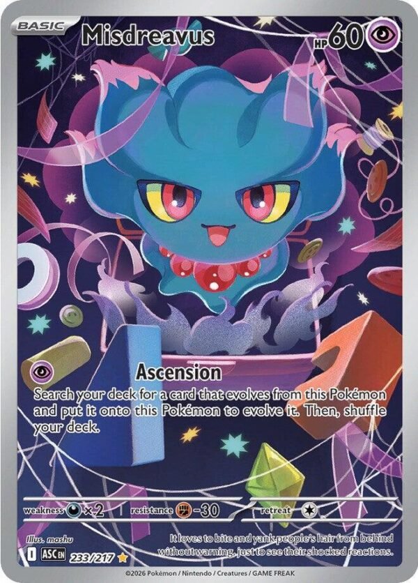 Misdreavus 233/217 Holofoil ME: Ascended Heroes