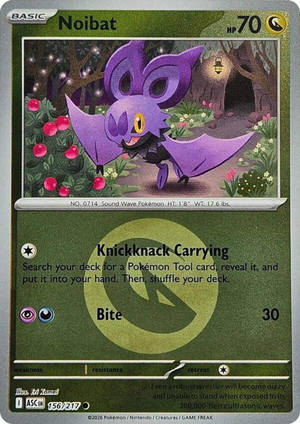 Noibat (Energy Symbol Pattern) 156/217 Reverse Holofoil ME: Ascended Heroes