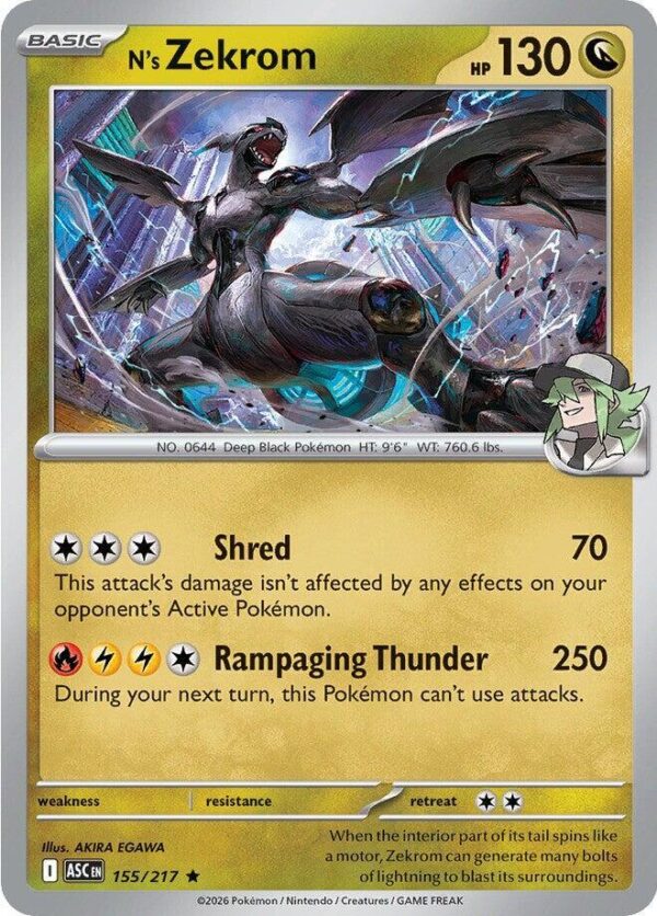N’s Zekrom 155/217 Holofoil ME: Ascended Heroes