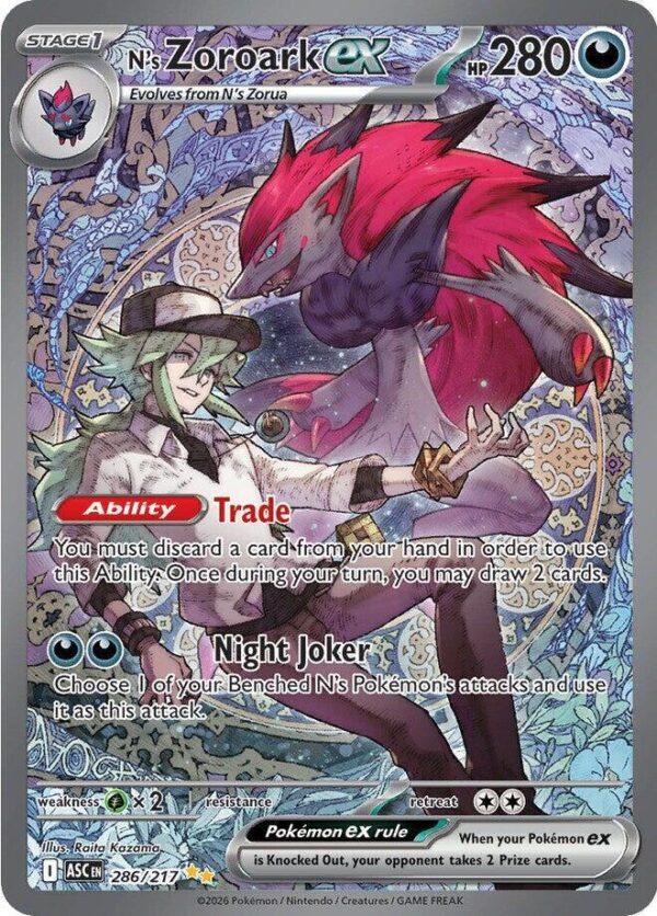N’s Zoroark ex 286/217 Holofoil ME: Ascended Heroes