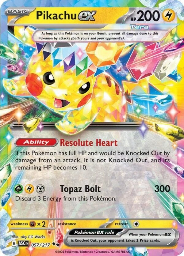 Pikachu ex 057/217 Holofoil ME: Ascended Heroes Pikachu ex 057/217 Holofoil ME: Ascended Heroes