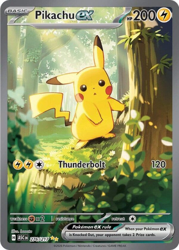 Pikachu ex 276/217 Holofoil ME: Ascended Heroes Pikachu ex 276/217 Holofoil ME: Ascended Heroes
