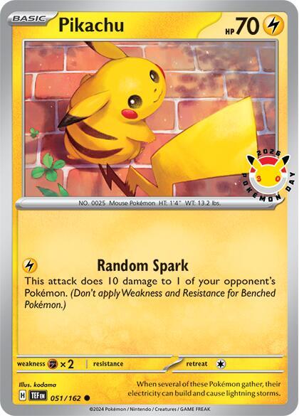 Pikachu (Pokemon Day 2026) 051/162 Holofoil Miscellaneous Cards & Products