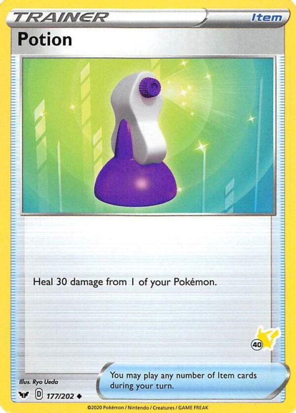 Potion 177/202 (#40 Pikachu Stamped) Normal Battle Academy 2022