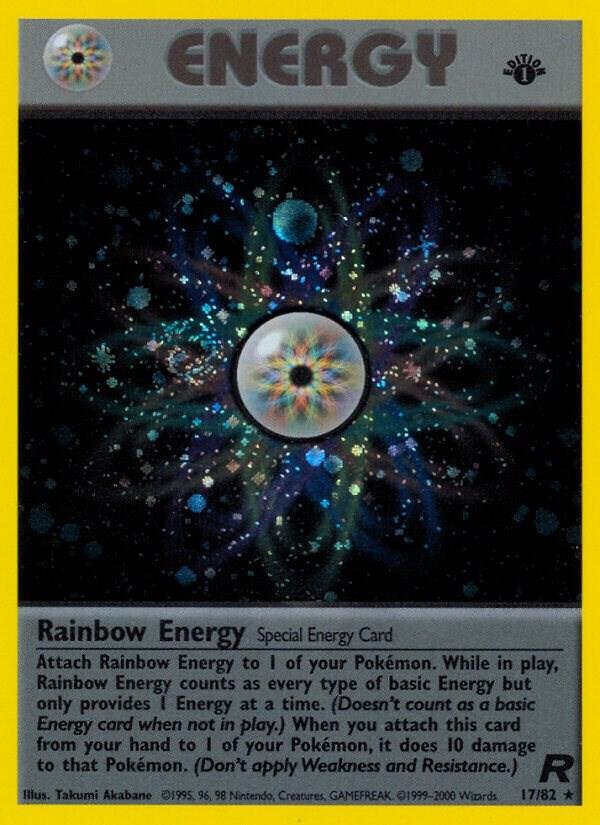 Rainbow Energy (17) 17/82 1st Edition Holofoil Team Rocket