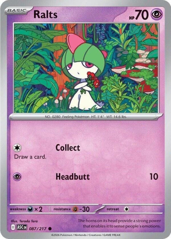 Ralts 087/217 Normal ME: Ascended Heroes Ralts 087/217 Normal ME: Ascended Heroes