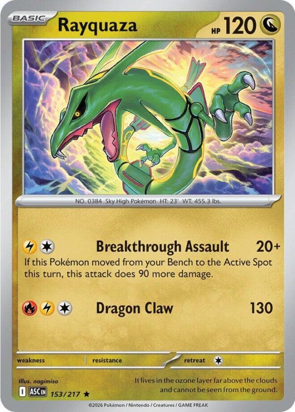Rayquaza 153/217 Holofoil ME: Ascended Heroes