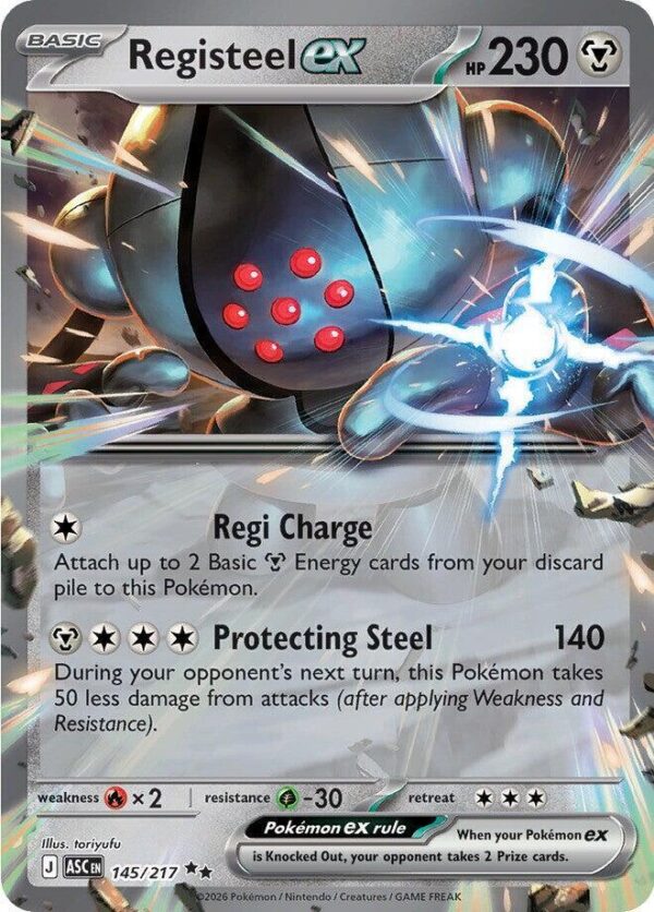 Registeel ex 145/217 Holofoil ME: Ascended Heroes Registeel ex 145/217 Holofoil ME: Ascended Heroes