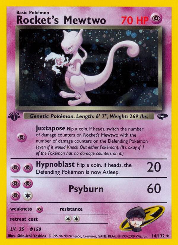 Rocket’s Mewtwo 014/132 1st Edition Holofoil Gym Challenge Rocket’s Mewtwo 014/132 1st Edition Holofoil Gym Challenge